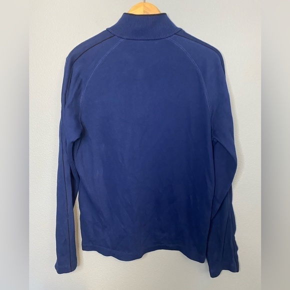 Hugo Boss Blue Button Up Pullover Top Men's Size M - Picture 2 of 6